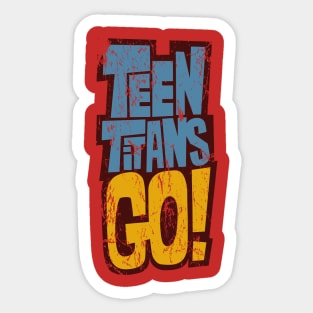 Teen Titans Go! Logo (weathered and worn) Sticker